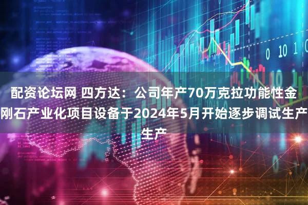 配资论坛网 四方达：公司年产70万克拉功能性金刚石产业化项目设备于2024年5月开始逐步调试生产