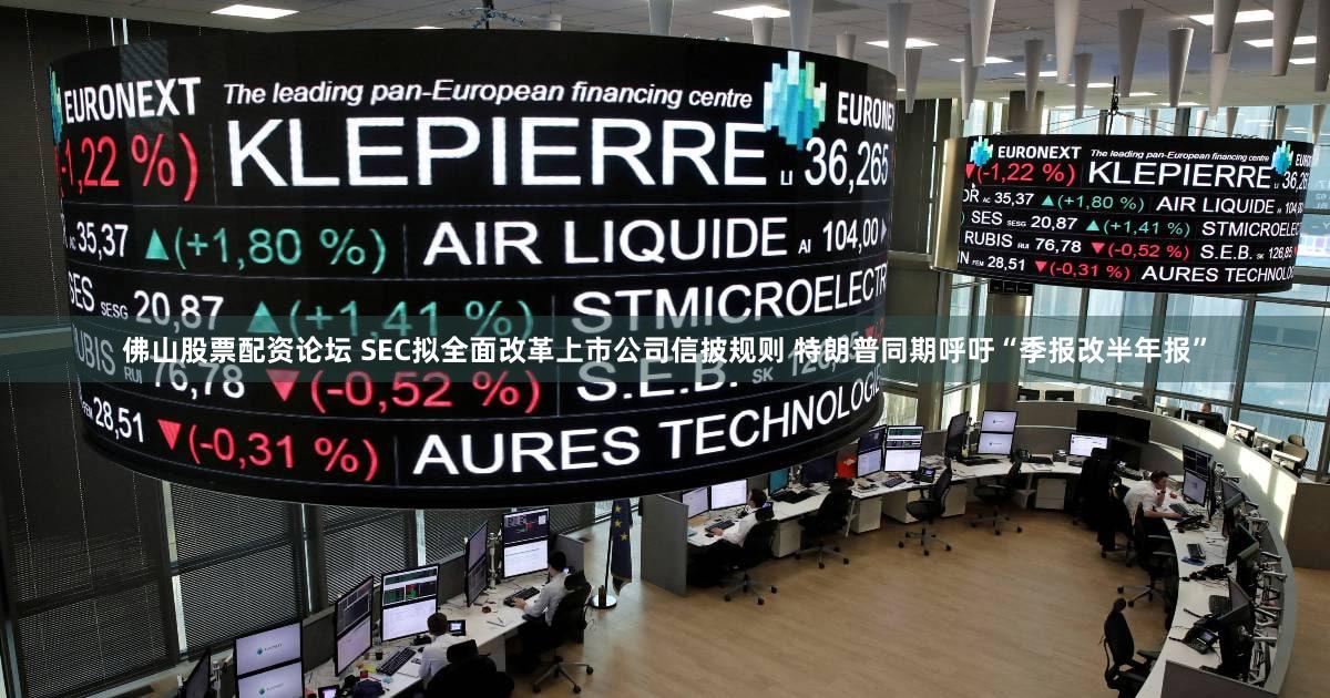 佛山股票配资论坛 SEC拟全面改革上市公司信披规则 特朗普同期呼吁“季报改半年报”
