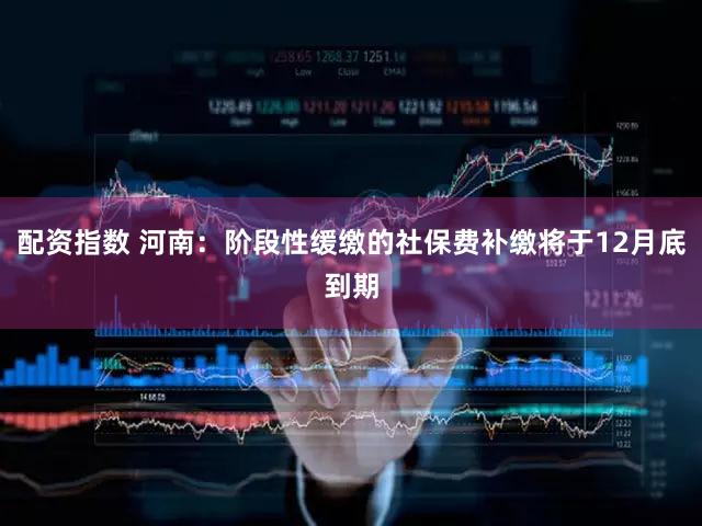 配资指数 河南：阶段性缓缴的社保费补缴将于12月底到期