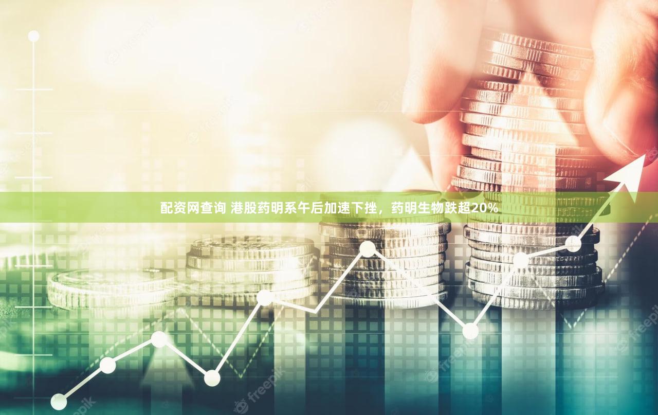 配资网查询 港股药明系午后加速下挫，药明生物跌超20%
