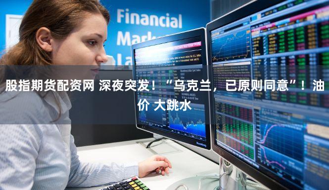 股指期货配资网 深夜突发！“乌克兰，已原则同意”！油价 大跳水