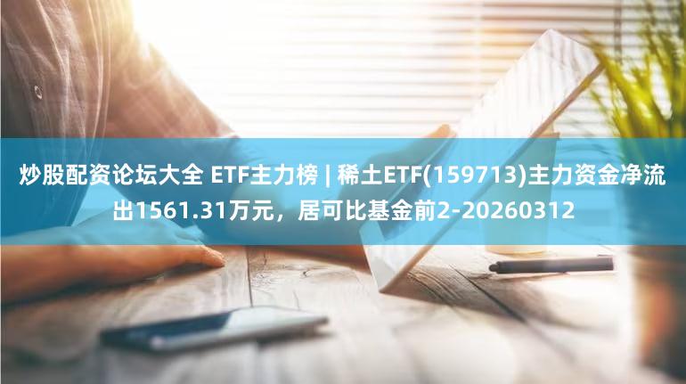 炒股配资论坛大全 ETF主力榜 | 稀土ETF(159713)主力资金净流出1561.31万元，居可比基金前2-20260312